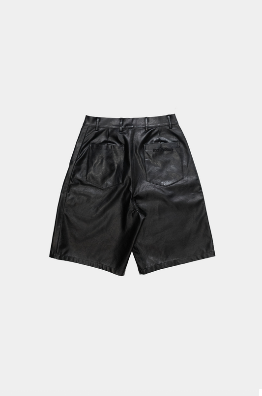 Double Pocket Faux Leather Shorts