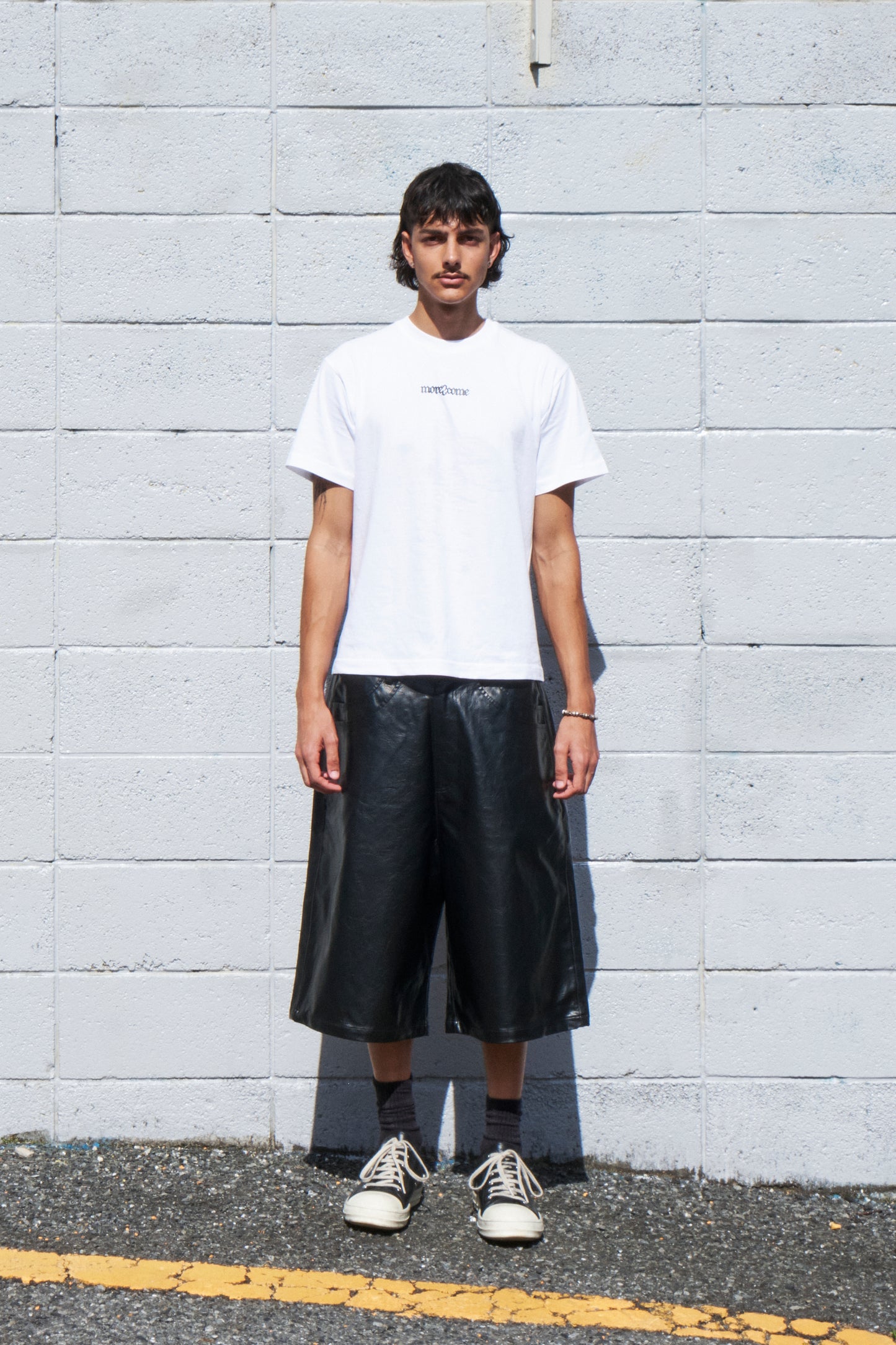 Double Pocket Faux Leather Shorts