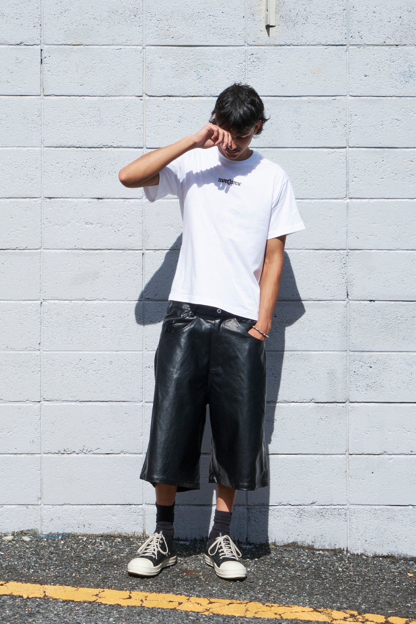 Double Pocket Faux Leather Shorts